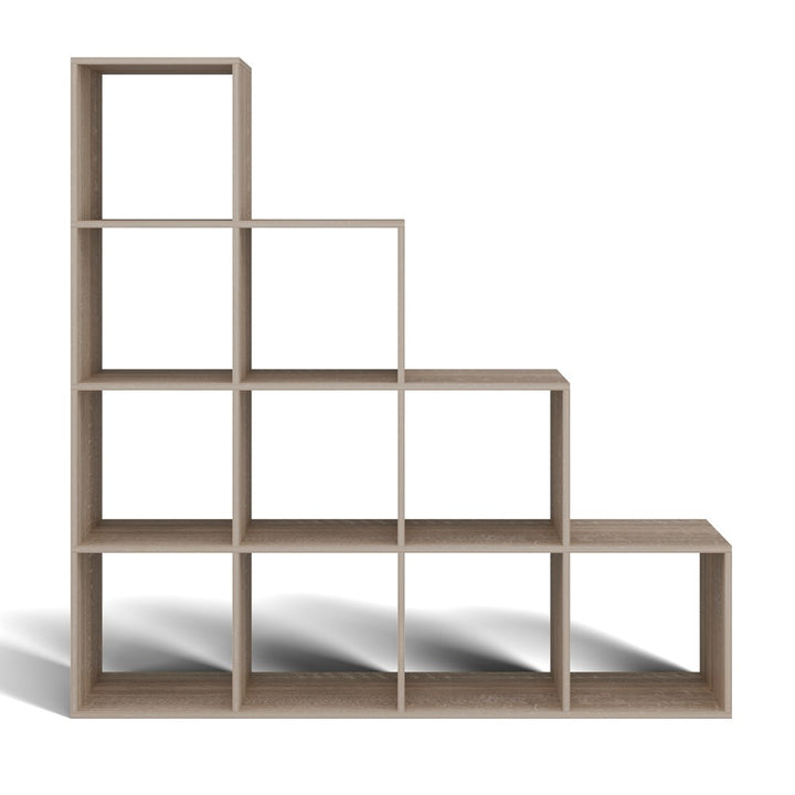 Moderne rumdeler / trappereol, Højde: 153 cm Bredde: 153 cm Dybde: 30 cm Rumstørrelse: 36 x 36 cm