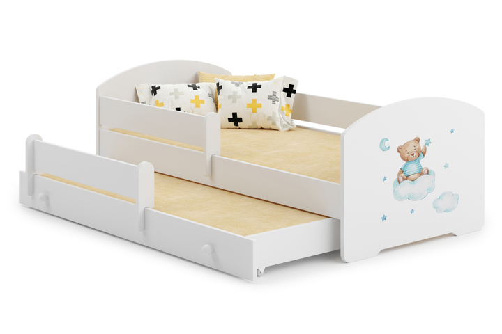 Dobbeltseng Luk 160x80 - Blå bamse