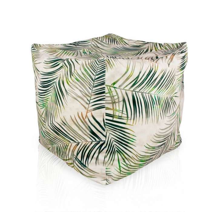 Square Cube Ottoman - Premium Printed Fabric