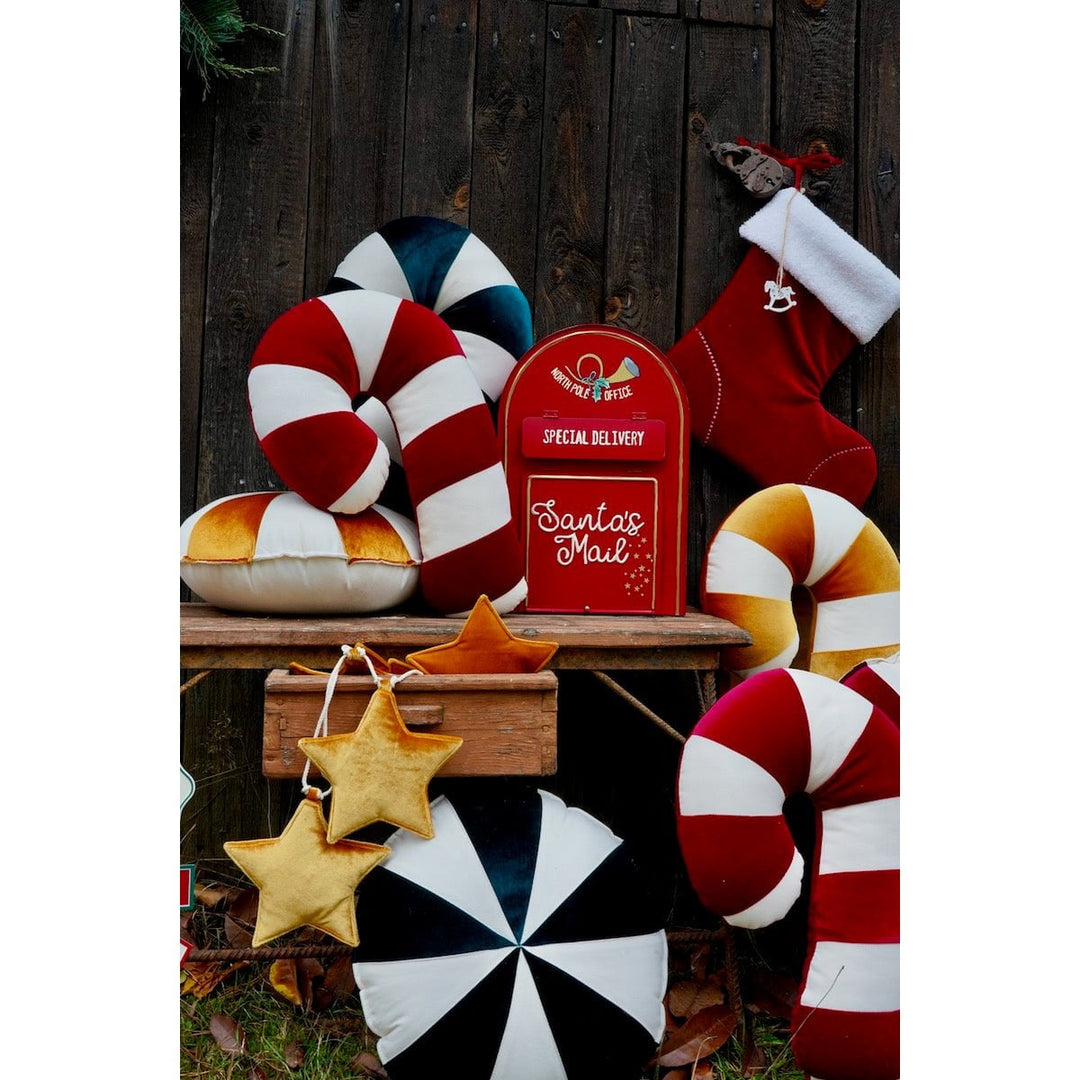 "Red Lollipop" julepatchworkpude, bedste gave til ferie
