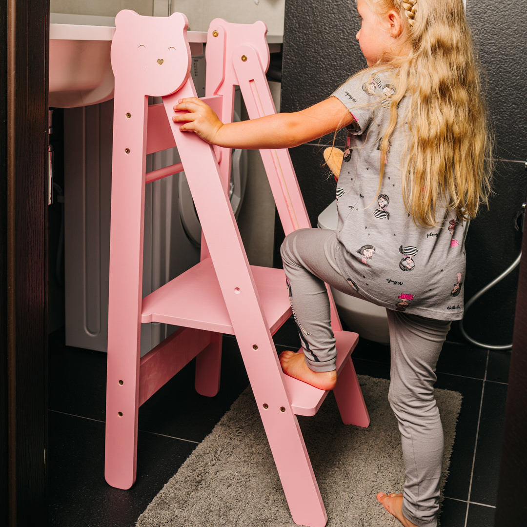Trin-skammel til barn, pink