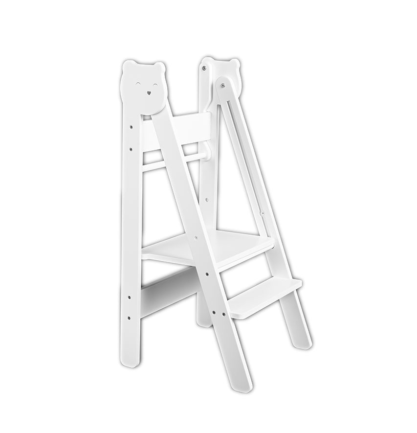 Trin-skammel til barn, hvid
