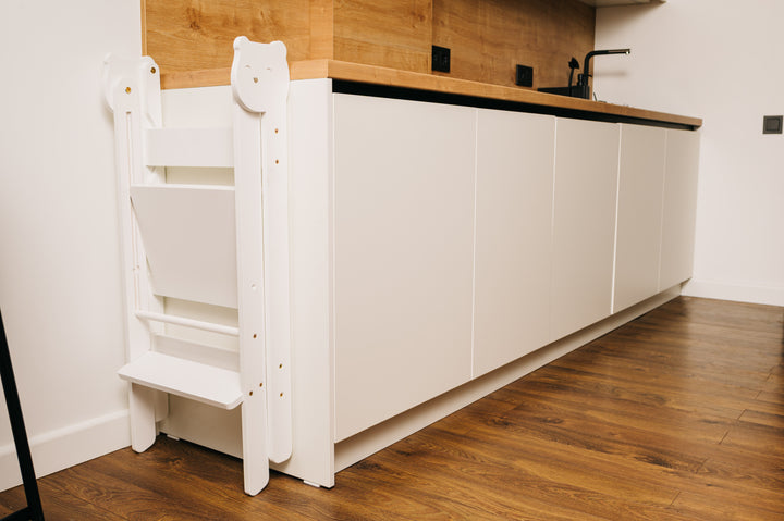 Trin-skammel til barn, hvid