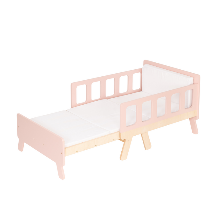 Smart børneseng der vokser med, pink