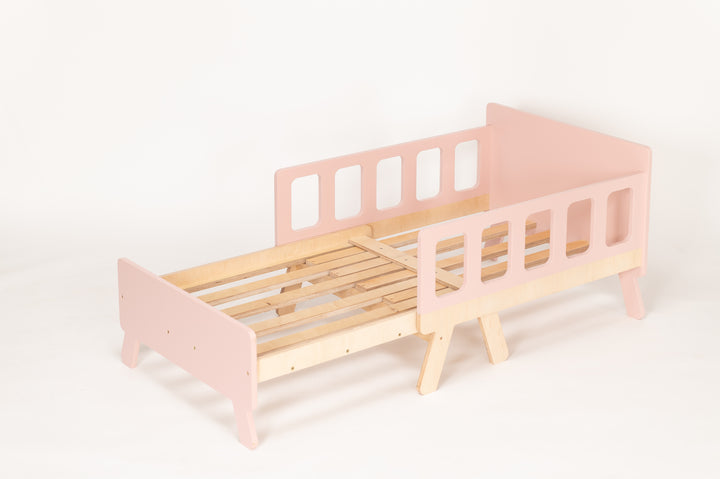 Smart børneseng der vokser med, pink