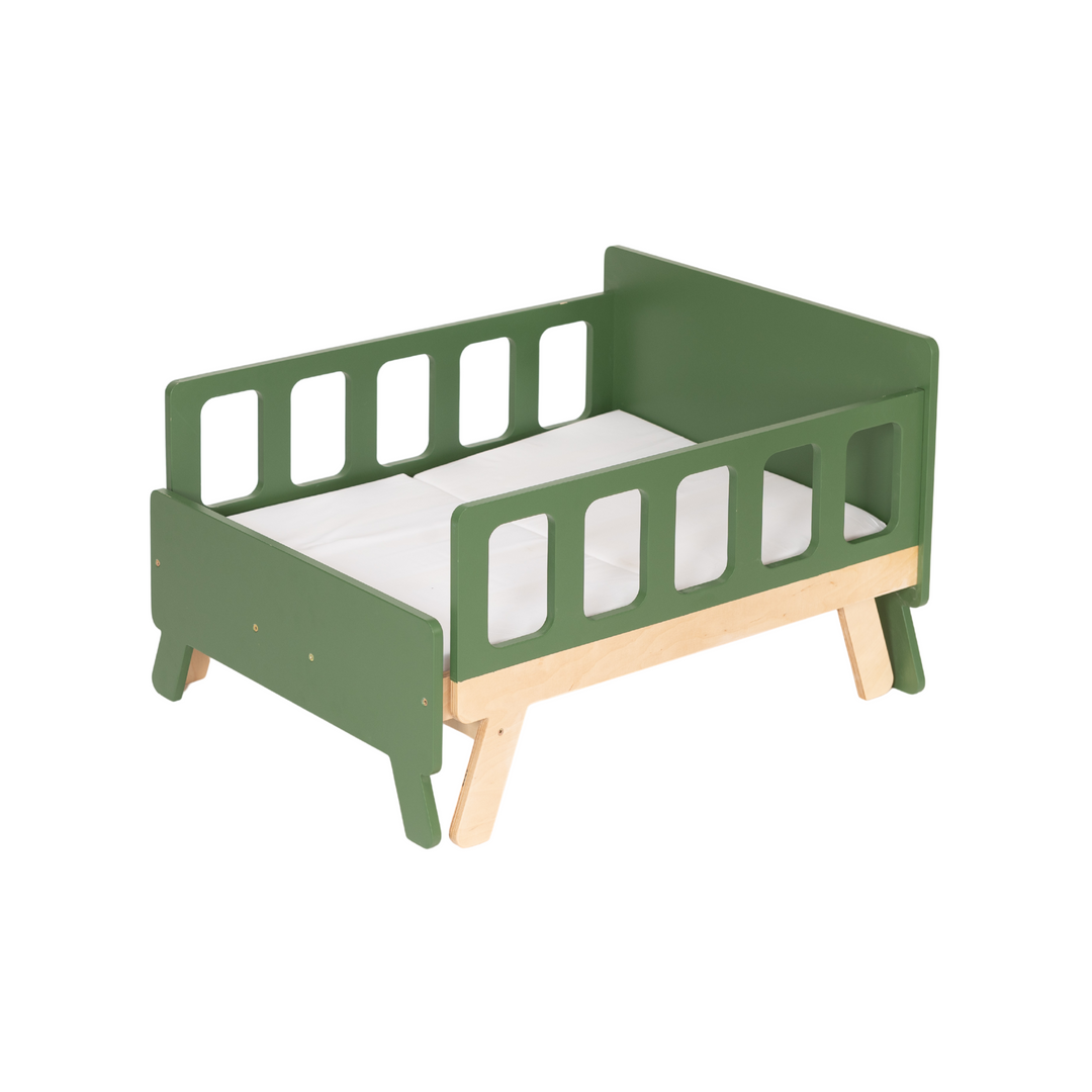 Smart børneseng der vokser med, grøn