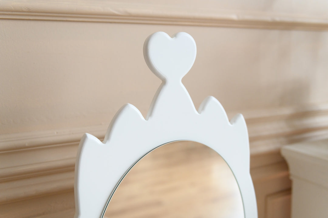 Sminkebord til barn, hvid og naturfarvet