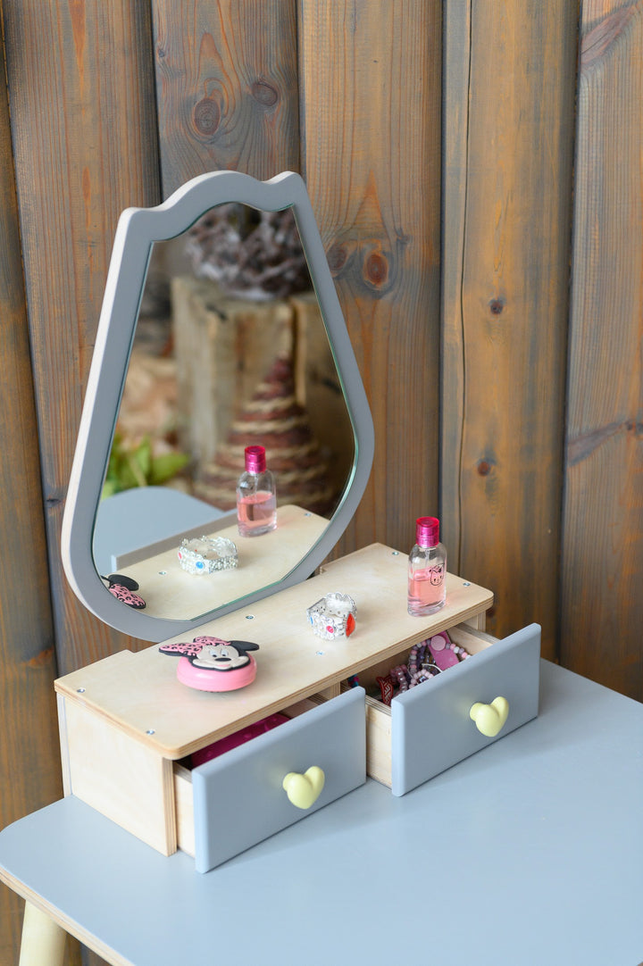 Sminkebord til barn, grå