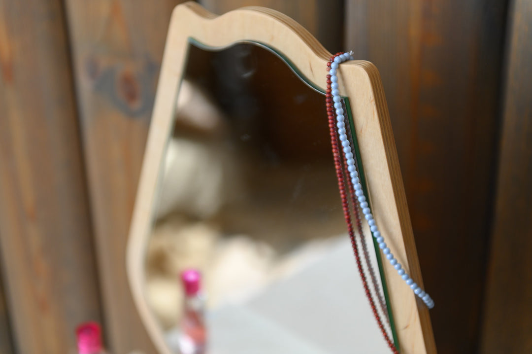 Sminkebord til barn, naturfarvet