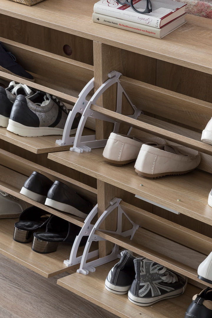 Moderne skoskab, 120 x 81 x 24 cm, naturfarvet