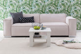 Sofabord med hylde, B60xH42xD60 cm, hvid