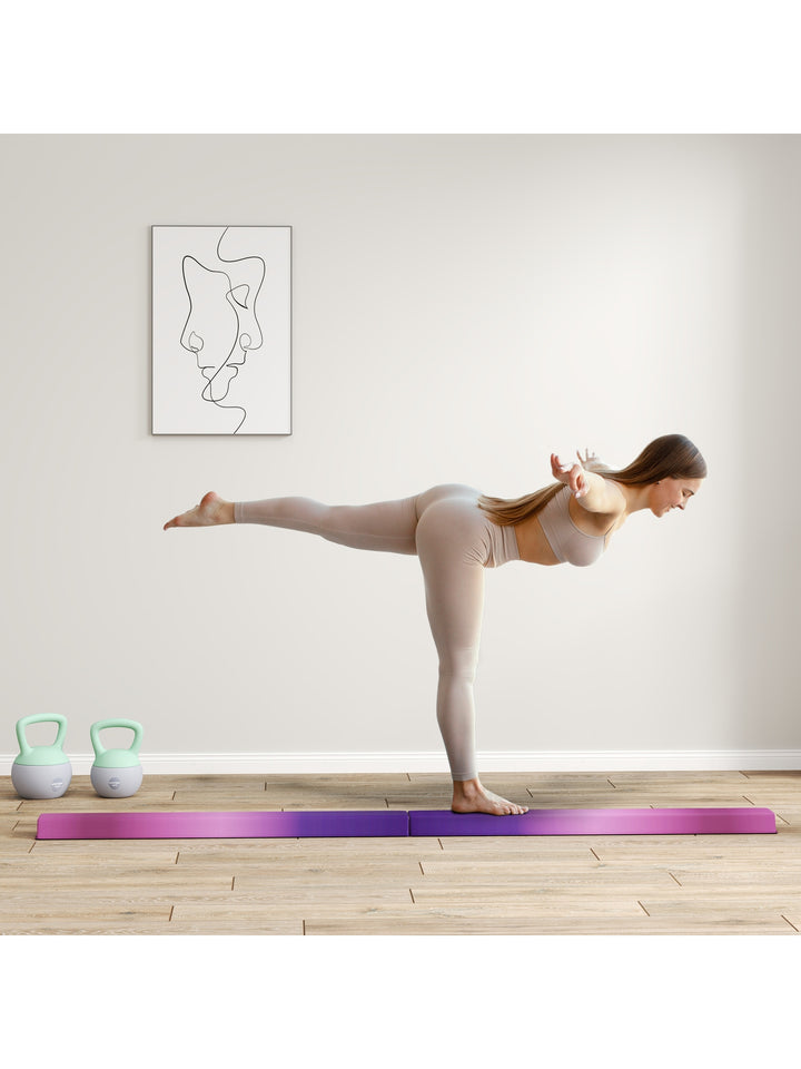 236 cm foldbar balancebom til unge 80 kg violet