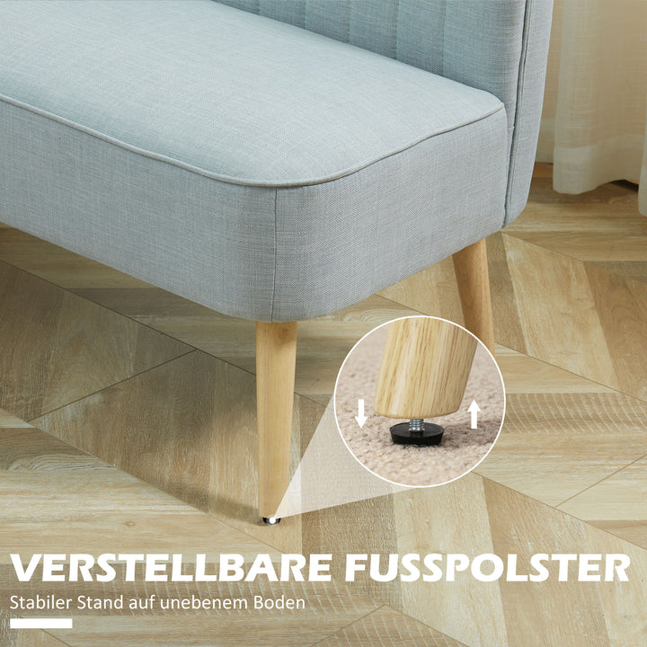 2-personers sofa, blød polstring, letplejeligt betræk, op til 150 kg, 117 x 56,5 x 77 cm, lysegrøn