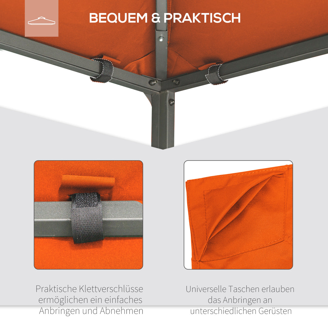 Reservehavepavillontag polyester 2,98 x 2,95 m orange