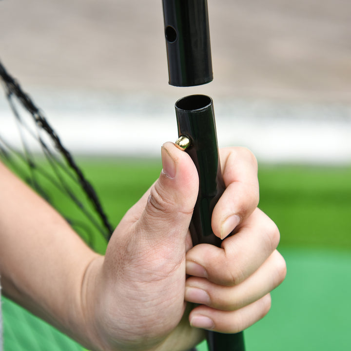 Rebounder til fodbold reboundervæg bærbar med slagzone reboundnet kickback reboundvæg reboundvæg til baseball basketball fodboldmål til børn og unge træning 75x126cm, sort