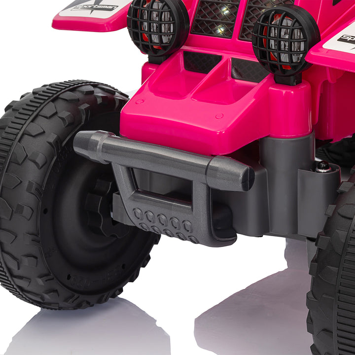 Elektrisk ATV til børn, batteridrevet, kører frem og tilbage, LED-lys, 18-36 måneder, pink