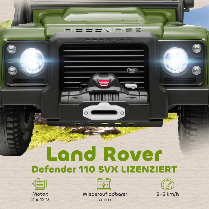 Elbil til børn, 12v batteridrevet, fjernbetjening, musikfunktion, horn, led-lys, grøn