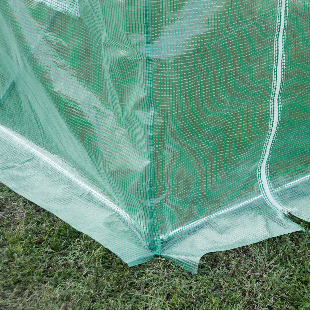 Drivhusfilm, 3 x 2 x 2 m, vandtæt havepresenning med uv-beskyttelse, plastfilm, overdækning til drivhus, polytunnel, tunnelfilm til udendørs brug, grøn