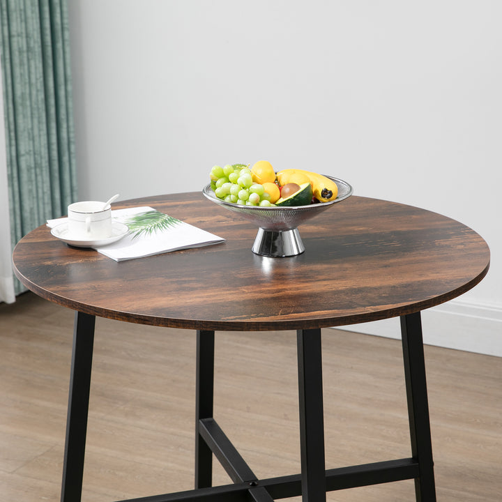 Spisebord køkkenbord, stort bord, industrielt design, rustikt design, 80 x 76 cm, brun
