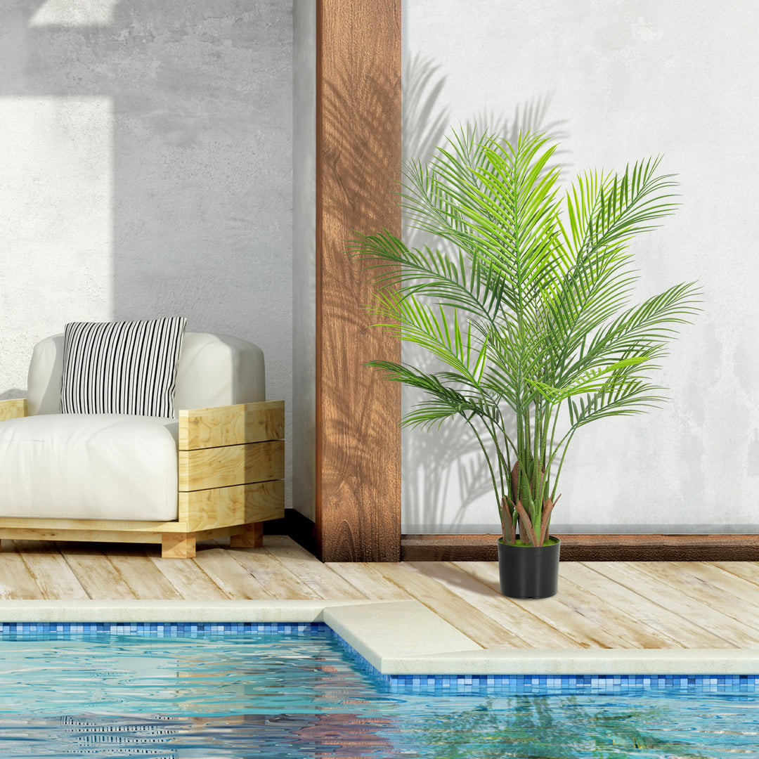 Kunstig palme stor 120cm kunstig plante, plastik kunstige planter i potte til stue kontor