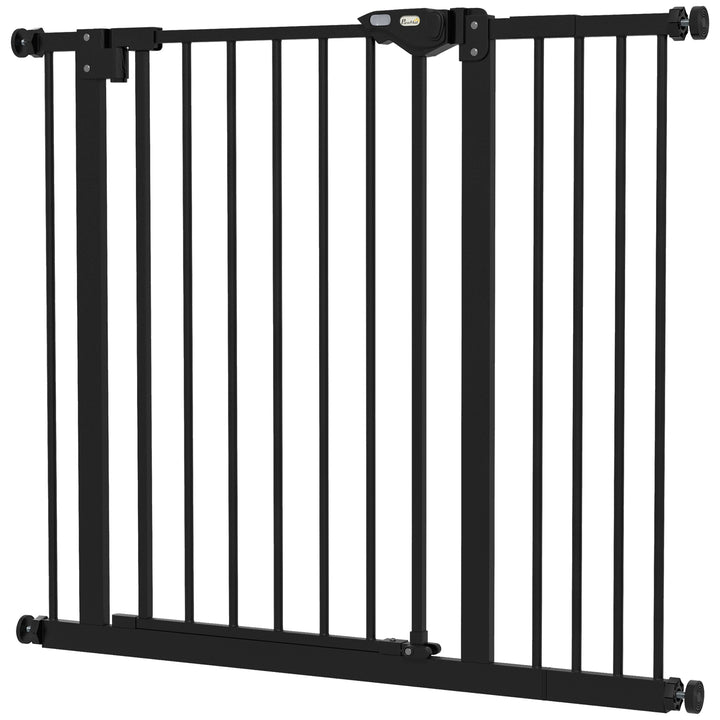 Hundegitter, kæledyrsgitter, metal, plast, 74-80/87-94 cm, sort
