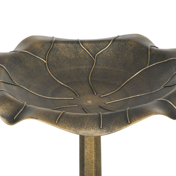 Fuglebad/vandskål, vintage design, stabil base, vinterbestandig, Ø50 x 71H cm, bronze