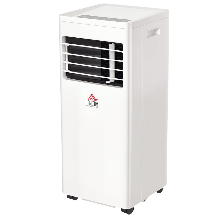 Bærbart klimaanlæg, 7000 BTU 3-i-1 enhed - køling, affugtning og ventilation - affugter, ventilator, med fjernbetjening, 24-timers timer, 2 hastighedsindstillinger, til 10-26 m², hvid
