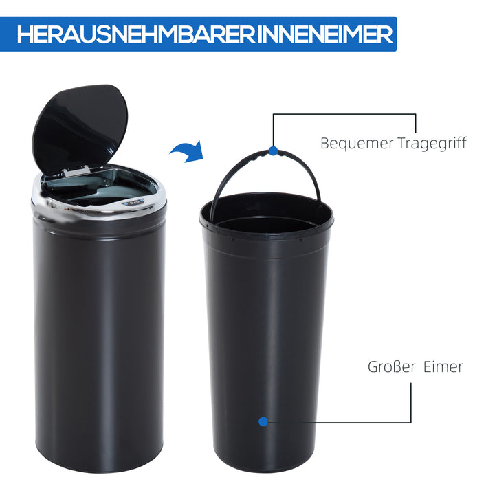 42 L sensor skraldespand, automatisk affaldsbeholder, rustfri stål køkkenspand med infrarød sensor, til køkken, spisestue