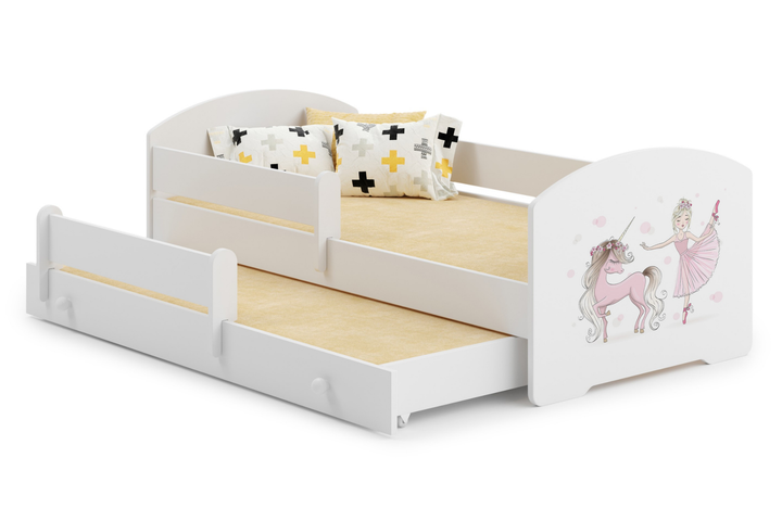 Dobbeltseng Luk 160x80 - Pige med enhjørning