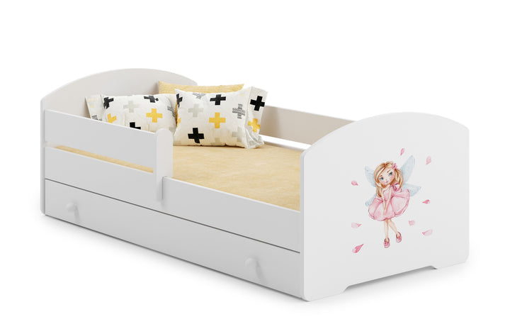 Børneseng Luk 160x80 med skuffe - Pige med vinger