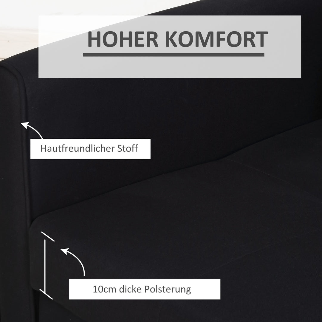 2-Personers sovesofa med skjult opbevaring, polycotton, mørkegrå