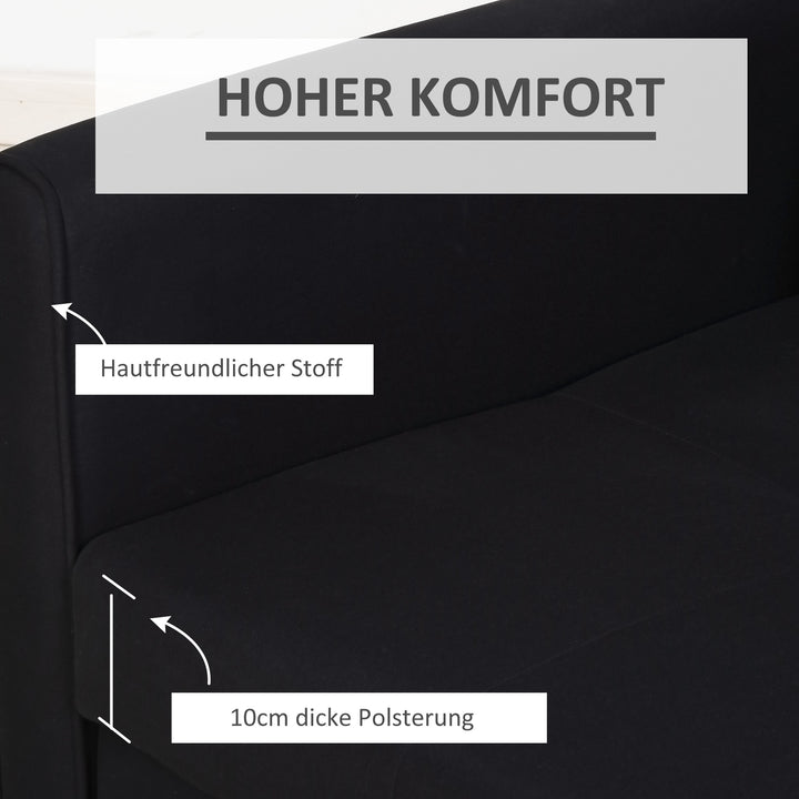 2-Personers sovesofa med skjult opbevaring, polycotton, mørkegrå
