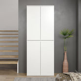 Garderobeskab multifunktionsskab 4-dørs Nevada hvid melamin 74 x 191 x 34 cm