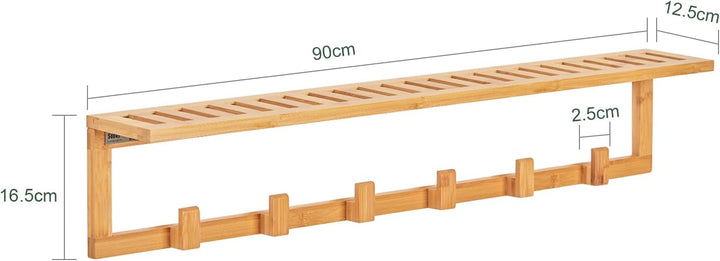 Entresæt med knagerække og skobænk i træ
