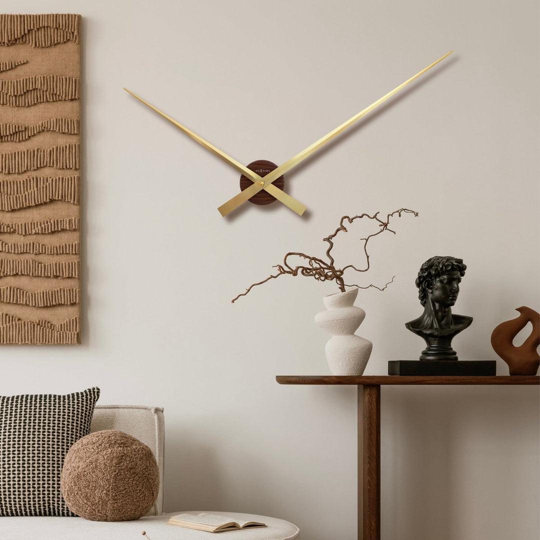 Stort vægur 85cm-Aluminium-NeXtime 'Hands'