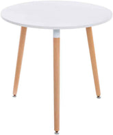 Spisebord i moderne stil, diameter 80cm, hvid