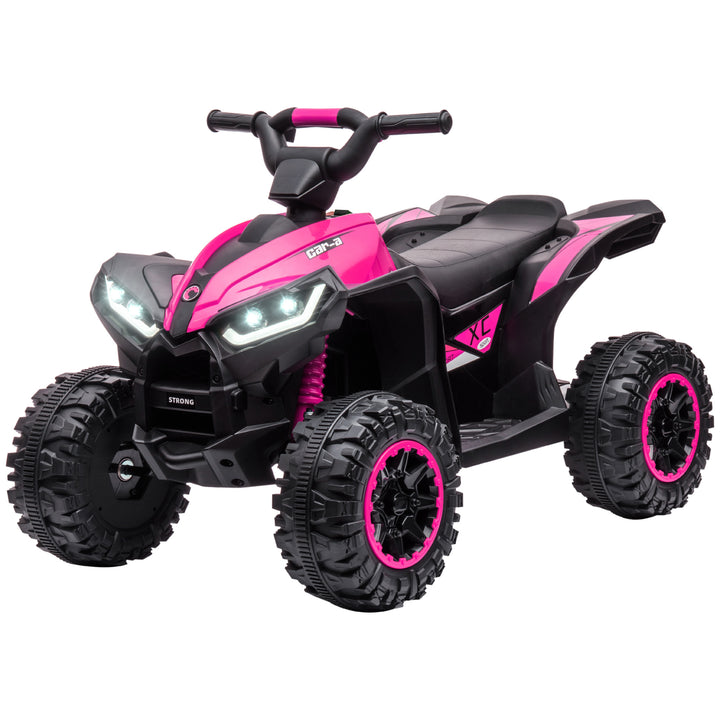 Elektrisk børne-quad, 3-6 km/t, lys/musik, til 3-5 år, op til 25 kg, pink/sort