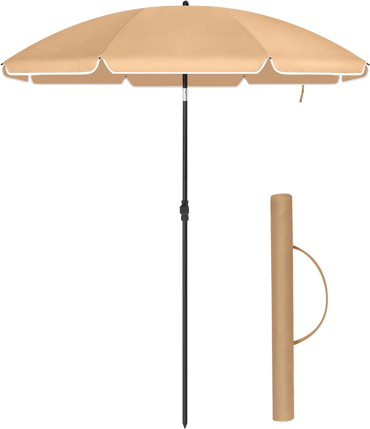 Parasol til stranden, taupe