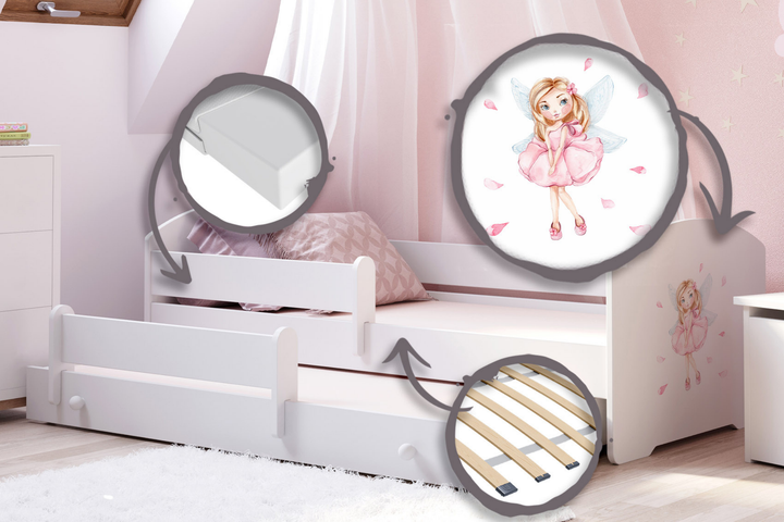 Dobbeltseng Luk 160x80 - Pige med vinger