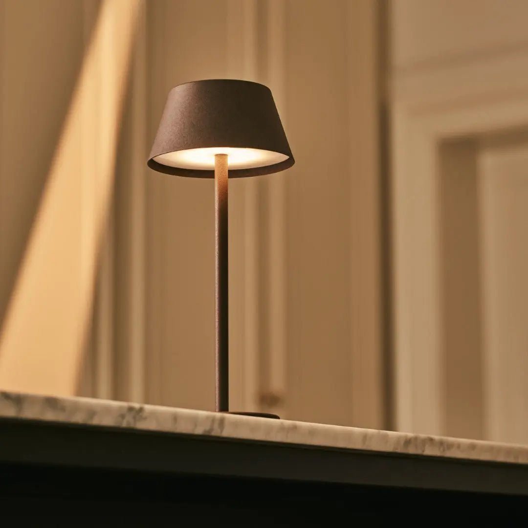 Milou Mocha Brown genopladelig bordlampe