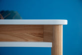 ZEEN Spisebord med hylde 140x90x75cm Hvid