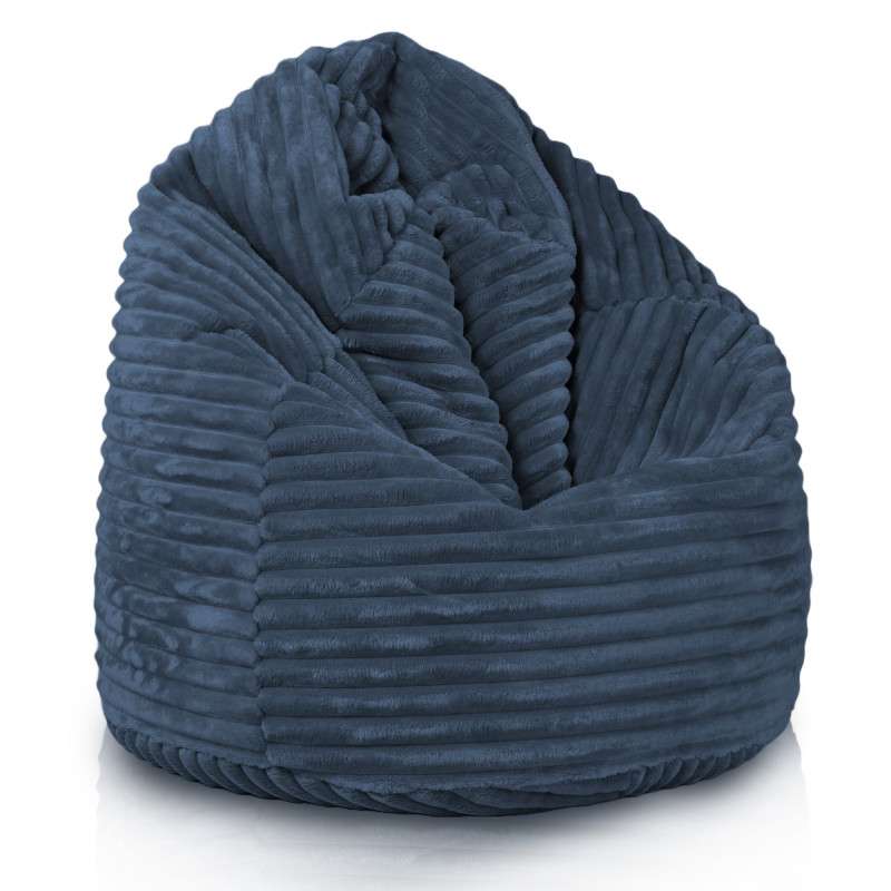 Kids Bean Bag Chair L - Jumbo Corduroy Royal