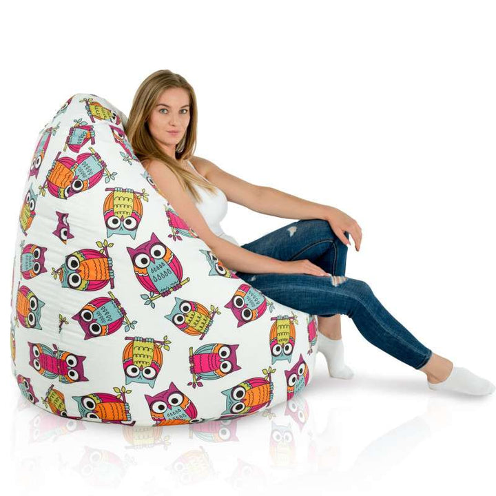 Giant Adult Bean Bag Chair XXL - Premium Printed Fabric