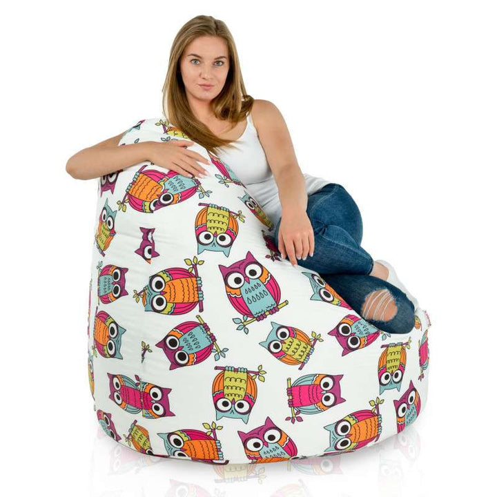 Giant Adult Bean Bag Chair XXL - Premium Printed Fabric