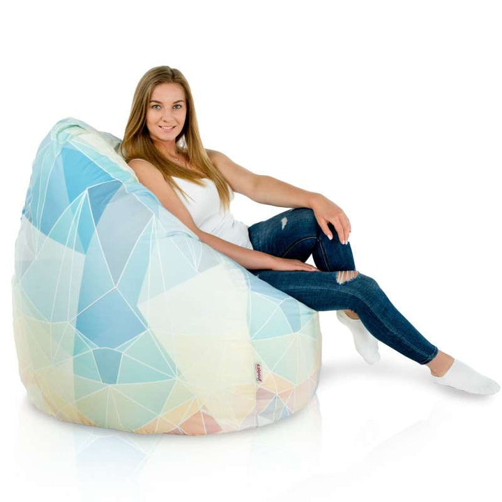 Giant Adult Bean Bag Chair XXL - Premium Printed Fabric