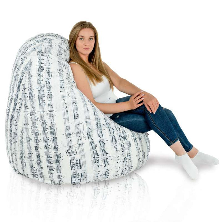 Giant Adult Bean Bag Chair XXL - Premium Printed Fabric