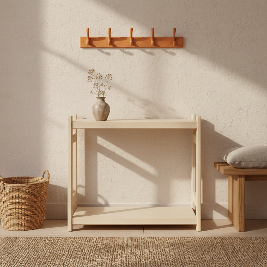 Modulær reol i bøg, 2 hylder, 60 × 60 × 33 cm