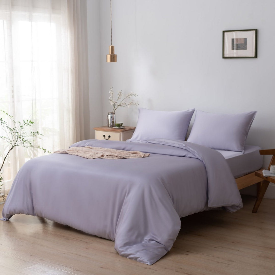 Lilac Bambus Sengesæt 2-personers - 400TC Tanboocel - Lavendel Mist