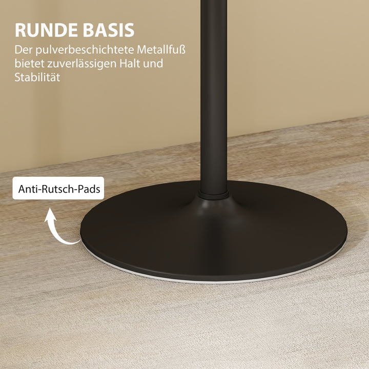 Spisebord, 70 x 70 cm firkantet køkkenbord til 4 personer med marmorlook til køkken hvidt