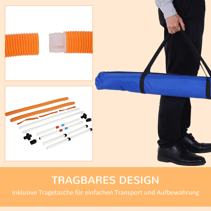 Hundetræningssæt hoppering til kæledyr agilitytræning bærbar pe hvid + orange 74,5 x 66 x 91 cm